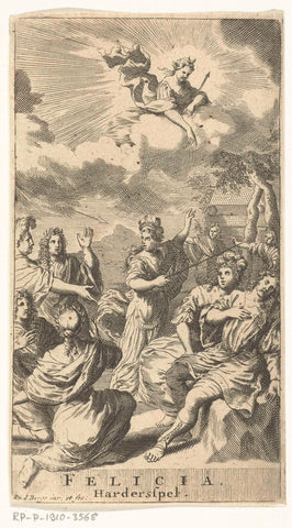 Title page for Felicia, or The Enchantmente by Love. Hardersspel, Amsterdam 1699, Pieter van den Berge, 1699 Canvas Print