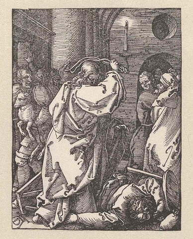 Tempelreiniging, Albrecht Dürer, 1508 - 1509 Canvas Print