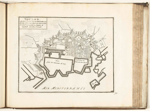 Map of Toulon, 1726, anonymous, 1726 Canvas Print