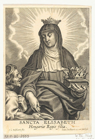 Saint Elisabeth of Hungary gives alms, Schelte Adamsz. Bolswert, 1596 – 1659 Canvas Print