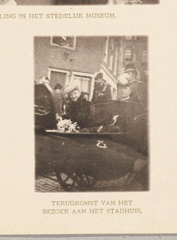 The royal couple in the Golden Coach in Amsterdam, 5 March 1901, festivities on the occasion of the wedding of Queen Wilhelmina and Prince Hendrik, Barend Groote & Co. (attributed to), 1901 Canvas Print