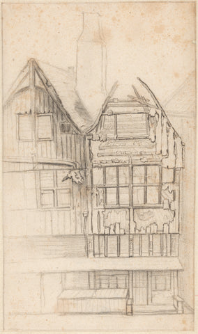 Two burnt-out houses in the Oude Nieuwstraat, 1682, Jan van der Heyden, 1682 Canvas Print