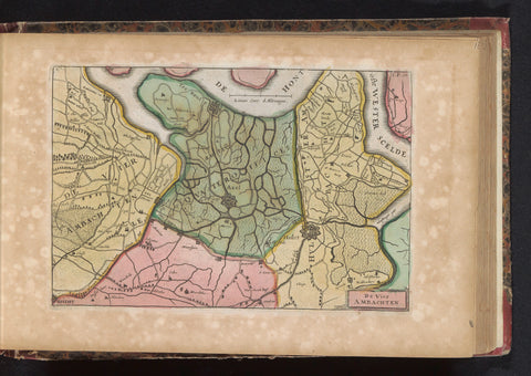 Map of the Four Crafts, anonymous, 1735 Canvas Print