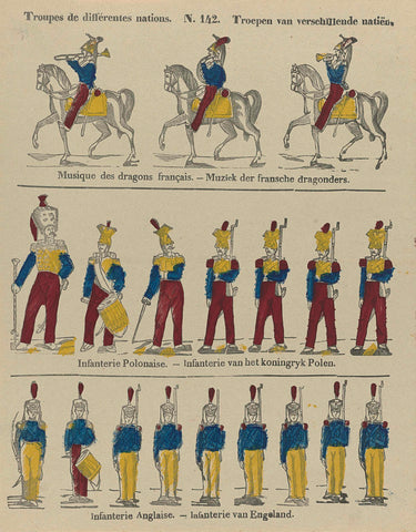 Troupes de différentes nations / Troops of different nations, Philippus Jacobus Brepols, 1800 - 1833 Canvas Print