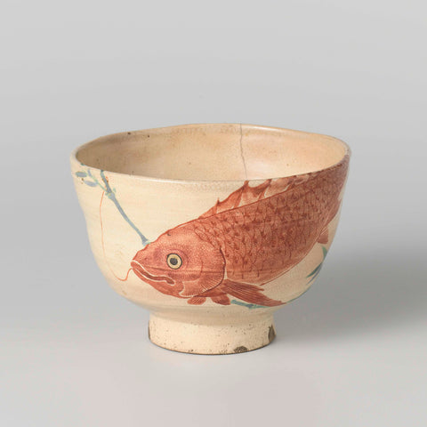 Bowl with sea bream, associated with Ebisu, the God of Daily Food, anonymous, anonymous, c. 1800 - c. 1899 Canvas Print