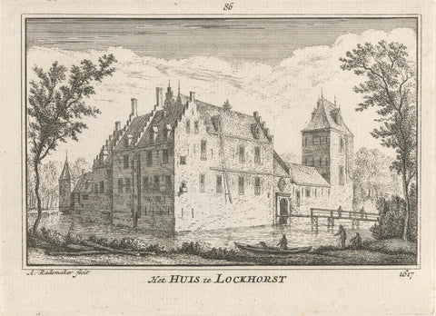 View of Lockhorst Castle, 1617, Abraham Rademaker, 1727 - 1733 Canvas Print