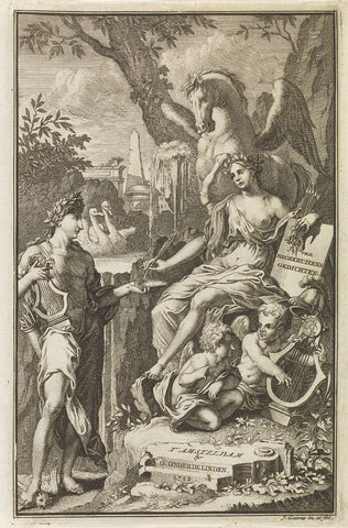 Venus and Apollo, Jan Goeree, 1712 Canvas Print