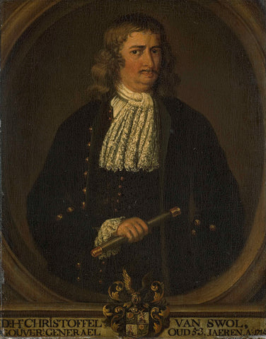 Portrait of Christoffel van Swoll (Swol, Zwol), Governor-General of the Dutch East Indies, Hendrik van den Bosch (copy after), 1750 - 1800 Canvas Print