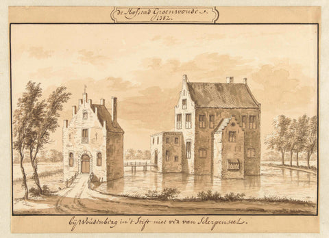 Hofstede Groenewoude in 1382, Abraham Rademaker, 1685 - 1735 Canvas Print