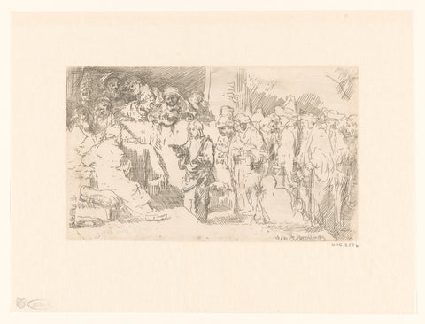 Christ disputing with the doctors: a sketch, Dominique Vivant Denon (baron), 1757 - 1825 Canvas Print