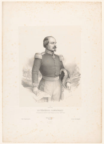 Portrait of General François Certain Canrobert, Marie Alexandre Alophe, 1854 Canvas Print