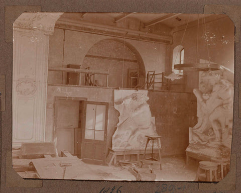 Plaster casts in tower 1 in 1926, 1926 Canvas Print