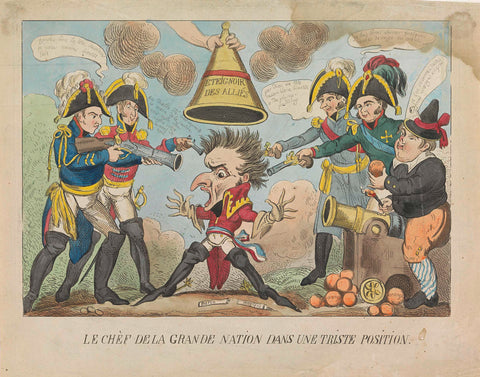 Napoleon is extinguished, 1813-1814, George Cruikshank, 1814 - 1815 Canvas Print