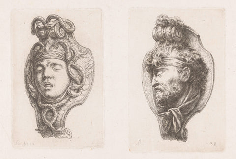 Medusa en gestorven krijger, Christian Bernhard Rode, 1759 Canvas Print