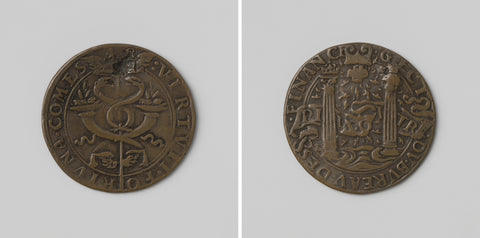 Return of Charles V, German emperor in the Netherlands, calculation medal of the Council of Finance, anonymous, 1548 Canvas Print