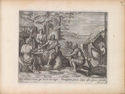 Christ appears at Lake Tiberias, anonymous, 1643 Canvas Print