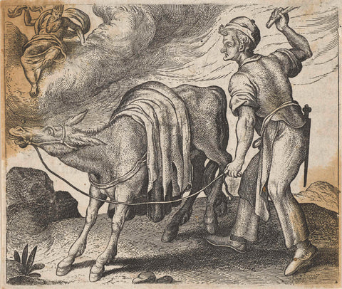 Fable of the Donkey and his Three Masters, Aegidius Sadeler, 1608 Canvas Print