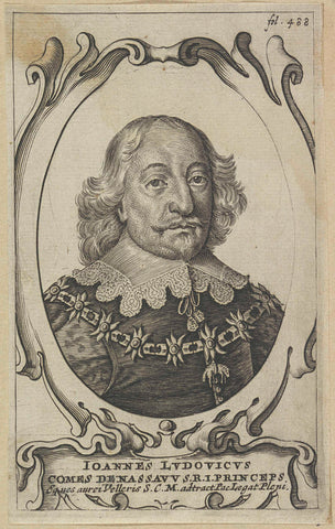 Portrait of John Louis, Count of Nassau-Hadamar, anonymous, 1600- 1699 Canvas Print