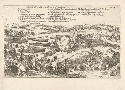 Battle of Gembloers, 1578, anonymous, 1630 - 1699 Canvas Print