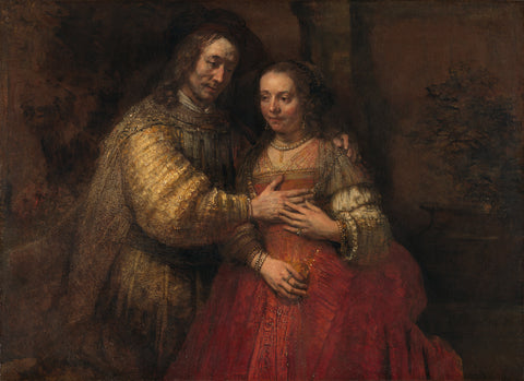 Isaac and Rebecca, Known as ‘The Jewish Bride’, Rembrandt van Rijn, c. 1665 - c. 1669 Canvas Print