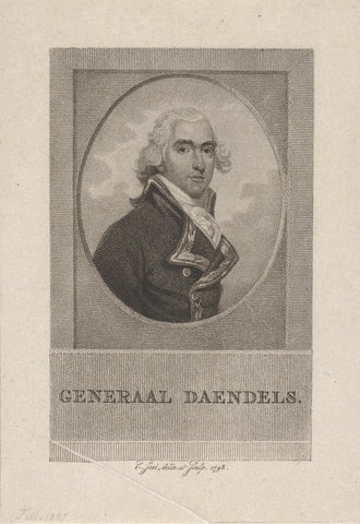 Portrait of Herman Willem Daendels, Christiaan Josi, 1798 Canvas Print