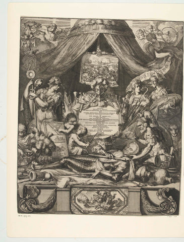 Allegory on the death of Christoph von Kannenberg, 1673, Romeyn de Hooghe (attributed to), 1673 - 1674 Canvas Print