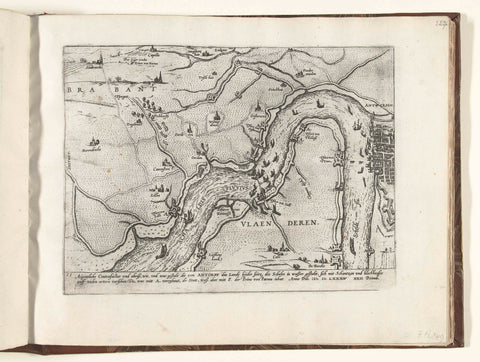 Map of the fortifications along the Scheldt, 1584, Frans Hogenberg, 1584 - 1586 Canvas Print