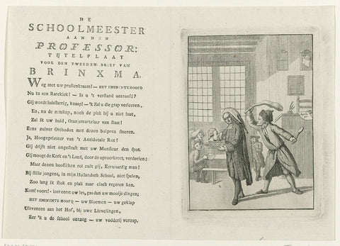 Cartoon on de minister Petrus Hofstede, 1785, anonymous, 1785 Canvas Print