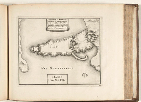 Map of Syracuse, 1726, anonymous, 1726 Canvas Print