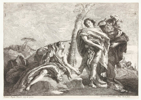 Rinaldo Abandons Armida , Giovanni Domenico Tiepolo, 1775 Canvas Print