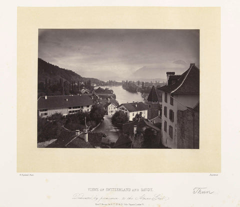 View of the Aare in Thun, William England, 1863 - 1865 Canvas Print