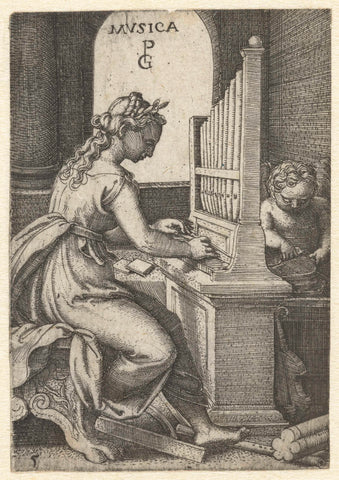 Music, Georg Pencz, 1539 - 1543 Canvas Print