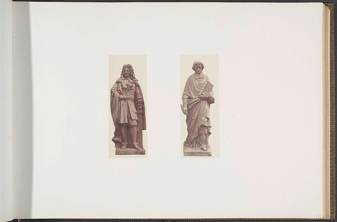 Plaster models for sculptures on the Palais du Louvre: left 