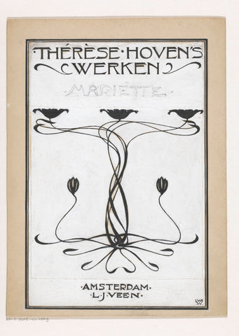 Band design for: Thérèse Hoven, Mariëtte, 1898, Willem Wenckebach, in or before 1898 Canvas Print