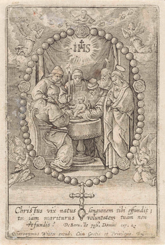 Circumcision of Christ, Hieronymus Wierix, after 1595 - before 1619 Canvas Print