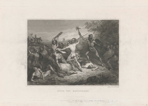 Death of Kariovalda, Johann Wilhelm Kaiser (I), 1840 - 1884 Canvas Print