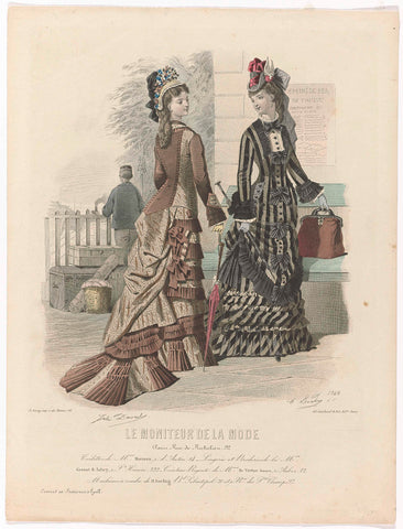 Le Moniteur de la Mode, 1876, No. 1348 : Toilettes de Mme Morison (...), A. Bodin, 1876 Canvas Print