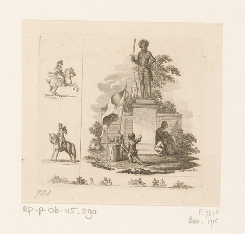 Worship of the statue of the great Roland, Daniel Nikolaus Chodowiecki, 1793 Canvas Print