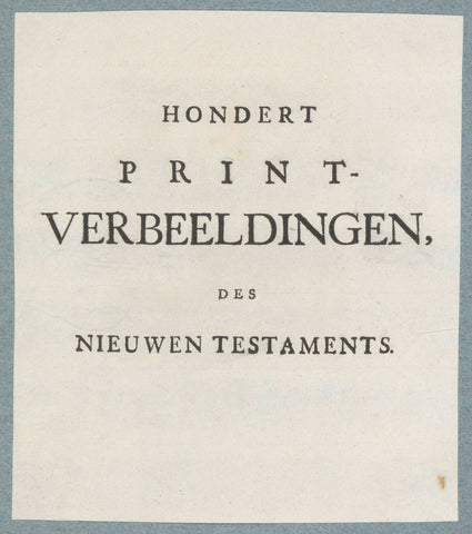 Hondert print-verbeeldingen des Nieuwen Testaments, anonymous, 1740 Canvas Print