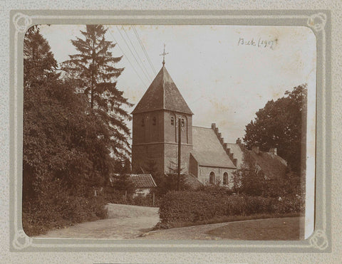 Exterior of a church building on the Kerkberg in Beek (Gelderland), Folkert Idzes de Jong, 1907 Canvas Print