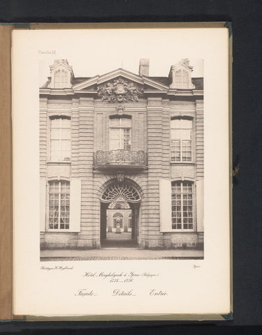 View of the entrance of Hotel Merghelynck in Ypres, Belgium, Hector Heylbroeck, c. 1889 - in or before 1894 Canvas Print