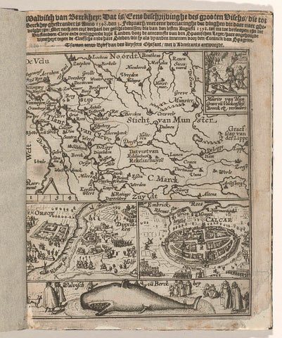 Title page of the pamphlet: Walvisch van Berckhey (...) ghestrandet is Anno 1598. den 3 Februarij, 1599, anonymous, 1590 - 1599 Canvas Print