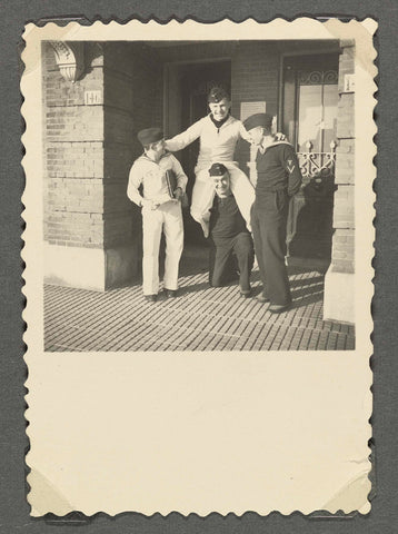 Sailor with friends, anonymous, 1942 Canvas Print