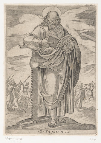 De heilige Simon, Antonio Tempesta, 1565 - 1630 Canvas Print