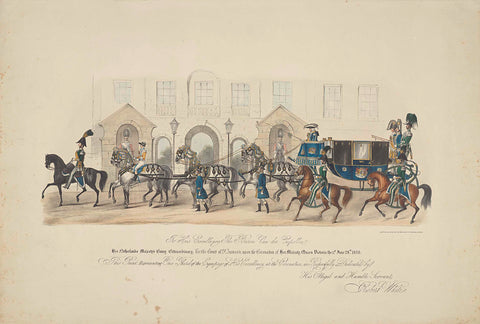 Galacoach with which Baron van der Capellen was brought to the coronation of Queen Victoria, 1838, W.N. Vear, 1838 Canvas Print