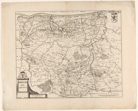 Map of has diocese of Ieper, anonymous, 1735 Canvas Print