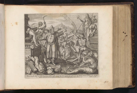 Destruction of idols, anonymous, Maerten de Vos, 1646 Canvas Print