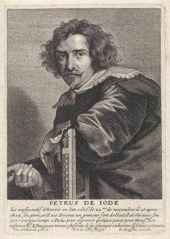 Buseportret of Pieter de Jode (II), Pieter de Jode (II), 1628 - 1670 Canvas Print