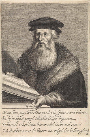 Old Man with a Bible, Jan van de Velde (II), 1633 Canvas Print