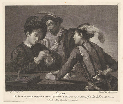 Card Players, Giovanni Volpato, 1772 Canvas Print